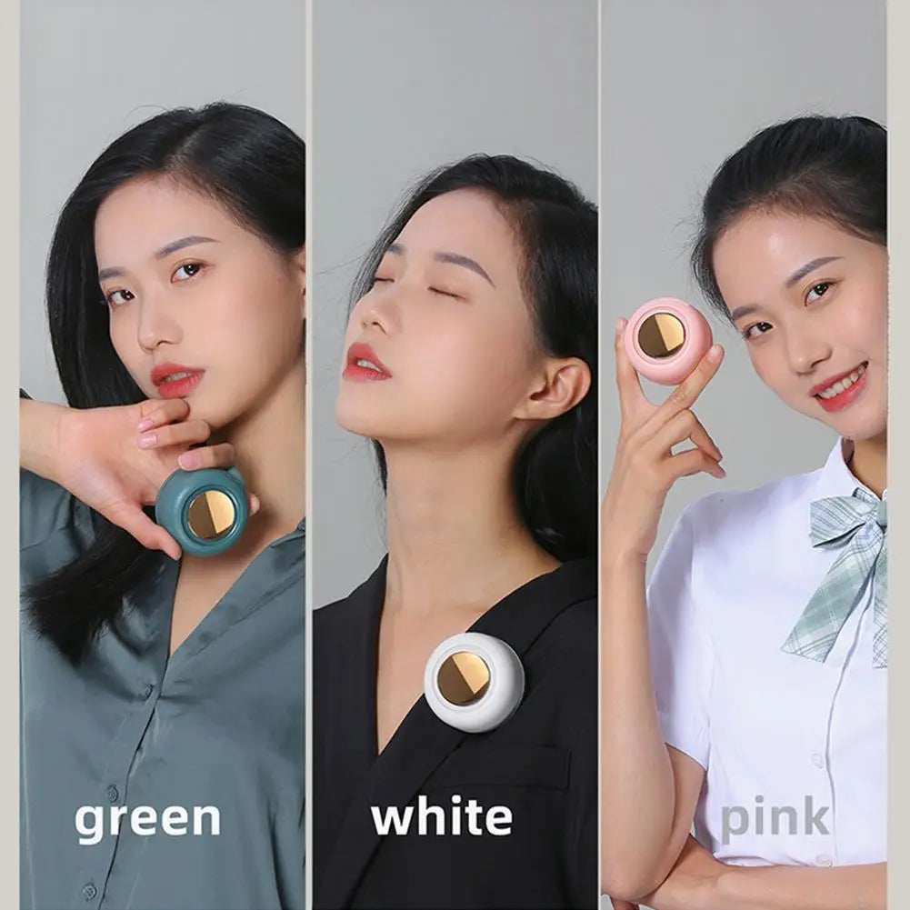 Portable Silent Mini Bladeless Electric Fan,Small fan Clip on Shirt Waist Mini Bladeless Fan Adjustable 3-Speed For Outdoor NEW
